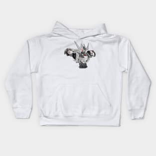 Gundam Barbatos - Mecha Anime Inspired Design Greys and Red Kids Hoodie